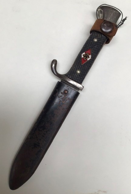 WW2 Third Reich Hitler Jugend Hitler Youth dagger. 135mm long blade. Overall length 240mm. Maker