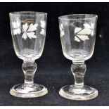 A pair of Georgian drinking glasses