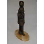 An Art Deco style bronze figure of an Egyptian Mummy, onyx base