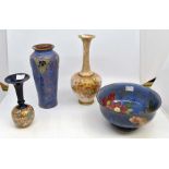 Royal Doulton Lambeth vase, Doulton early 20th Century vase and a mid 20th Century Doulton bowl