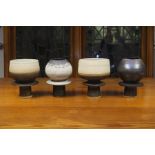 A group of Edward Campden vases inspired by Lucie Rie and Hans Coper, 1997-2005, including five