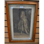 A late 17th Century print in a walnut frame
