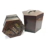 Lachenal 48 button concertina, no labels or serial number but Lachenal name visible internally