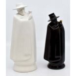 Two figural decanters, comprising Sandeman in black glass by Wade, the other by Wedgwood Moonstone