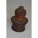 A nutmeg grater, 19th Century treen