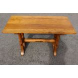 An Arts and Crafts style oak alter table