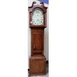 A longcase clock, circa 19th Century probably late 18th Century, 30 hour, J Thompson,