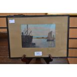 Two coastal scenes, English School, 19th Century, oil on board, signed l r W Wark, unframed, glazed,