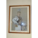 GT Rice, pastel, Kaiser William II, 52 x 36 cm, framed and glazed