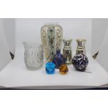 A quantity of decorative glassware, mainly 20th Century, including press-moulded, enamelled and
