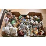 A collection of assorted decorative English and European ceramics, including a Wedgwood figure of '