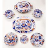 A composite Mason's dinner service, circa 1820 and later, decorated with the 'Old Japan' pattern and
