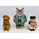 A collection of character jugs including a Beswick example AF