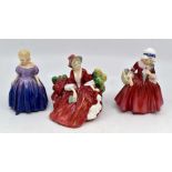 A collection of Royal Doulton lady figurines to include; Marie HN 1370, Lavinia HN 1955, Lydia HN