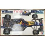 Tamiya 1:12 scale model kit Williams FW14B Renault Nigel Mansell. Part built.