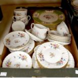 Minton tea service, Marlow pattern, no teapot included, along with early 20th Century Minton plates
