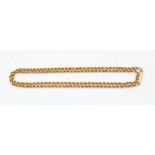 A 9ct gold rope twist chain, length approx 22'', barrel clasp, weight approx 17.9gms , unmarked