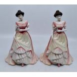 Two Royal Doulton figures, both 'Michael Doulton Exclusive 1999, Julia' HN 4124, complete with