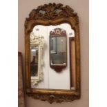 A 19th Century giltwood and gesso edged wall mirror
