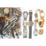 A quantity of Gentleman's dress wrist watches to include Pulsar, Moscow Time, Jeep, Renee