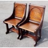 A pair of mahogany 19th Century Communion chairs (2)