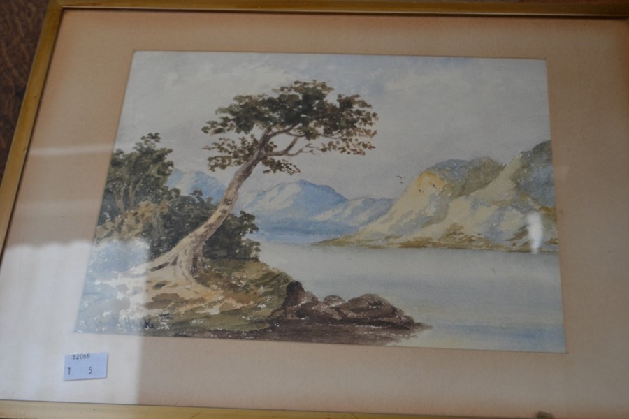Claude Hulke five framed watercolours of various river and rural scenes in the South West - - Image 5 of 5