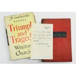 Winston Churchill. Holograph (printed) letter of thanks to a well-wisher, on headed paper (10