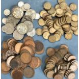 A UK coin collection, includes a small amount of pre 47.