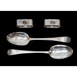 A pair of George III silver Old English Pattern tablespoons, by George Wintle, London 1787, 3.26 ozt