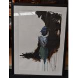 Henry Bolton (20th Century), Magpie, signed l.l., watercolour, framed and glazed, 96cm by 66cm