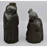 Two Lladro monk figures, comprising one short and one tall, both in matt finish, numbered to the