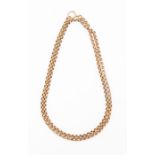 A 9ct gold faceted belcher chain, length approx. 24", bolt clasp,  total gross weight 10gms