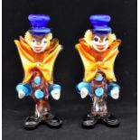 A pair of Murano glass clowns (2)