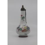 A Samson porcelain Chantilly-style bottle vase, late 19th Century, of pear form and decorated in the