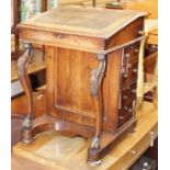 A Victorian rosewood Davenport desk