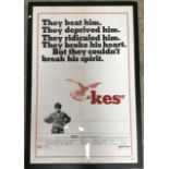 Kes, directed by Ken Loach, United Artists, 1969, US one sheet movie poster (1970), framed & glazed,