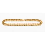 A 9ct gold rope twist chain, length approx 26'', bolt clasp, weight approx 20gms  Condition