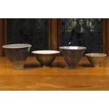 Eight various Edward Campden bowls, circa 2012, including conical and footed examples with varying