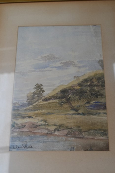 Claude Hulke five framed watercolours of various river and rural scenes in the South West - - Image 3 of 5