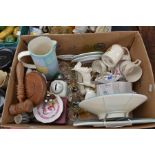 A collection of 20th Century ceramic items and tea wares including Midwinter, glass wares and others