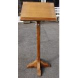 An Arts Crafts 1961 oak lecturn stand