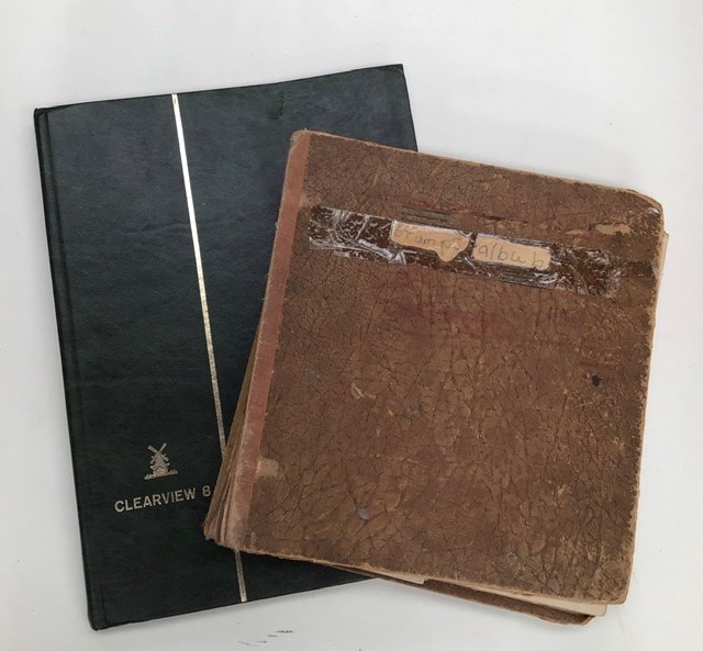 Two various stamp albums containing various stamps