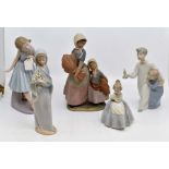 Lladro, a collection of assorted figures comprising figure group of mother and daughter with