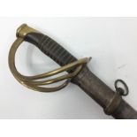 US M1840 Pattern Heavy Cavalry Sabre. 875mm curved and fullered single edged blade. No maker