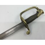 Imperial German Army Officers Sword with double fullered 765mm long blade. No makers markings.