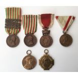 WW1 Italian Commemorative Medal for the Italo-Austrian War 1915–1918, x 2. Both complete with