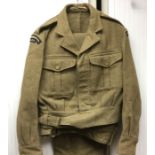 British Army 1949 Pattern Battledress Blouse, size 3, dated 1952. Complete with "Bury Grammar School