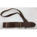 WW2 British Army Officers Sam Brown Belt. Complete with cross strap. Has makers mark "Made by Peal &