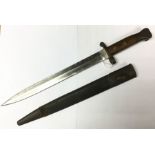 British Lee Metford Bayonet with double edged blade 30cm in length maker marked and dated "Anderson,