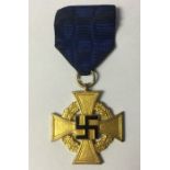 WW2 Third Reich Treue Dienst Ehrenzeichen, 40 Jahre - Faithful Service Award, 40  years. Complete